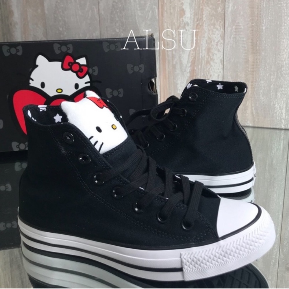 Converse & Hello Kitty Ctas HI Black Kid’s - Picture 8 of 8